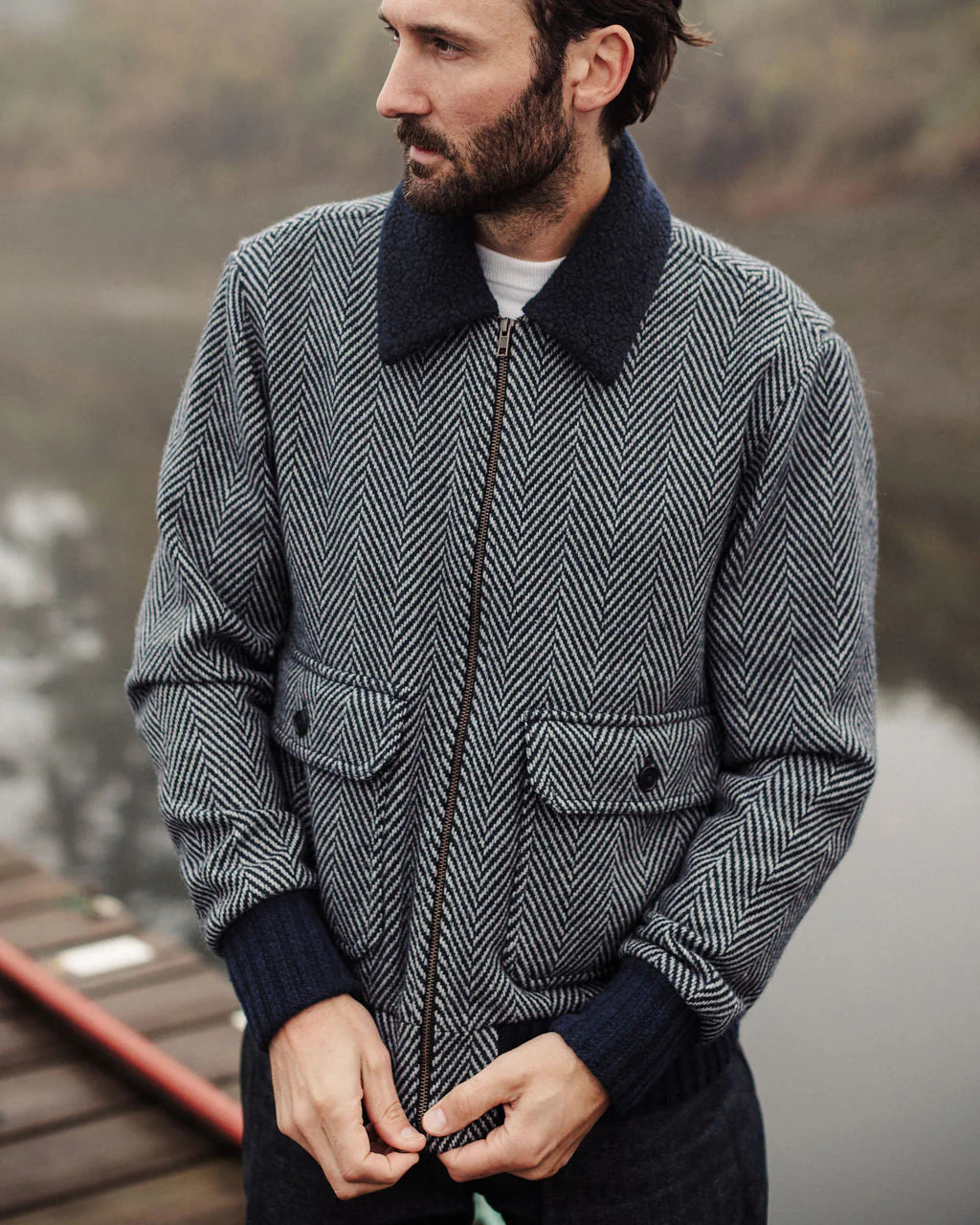 Herringbone Flight Jacket - Manteau
