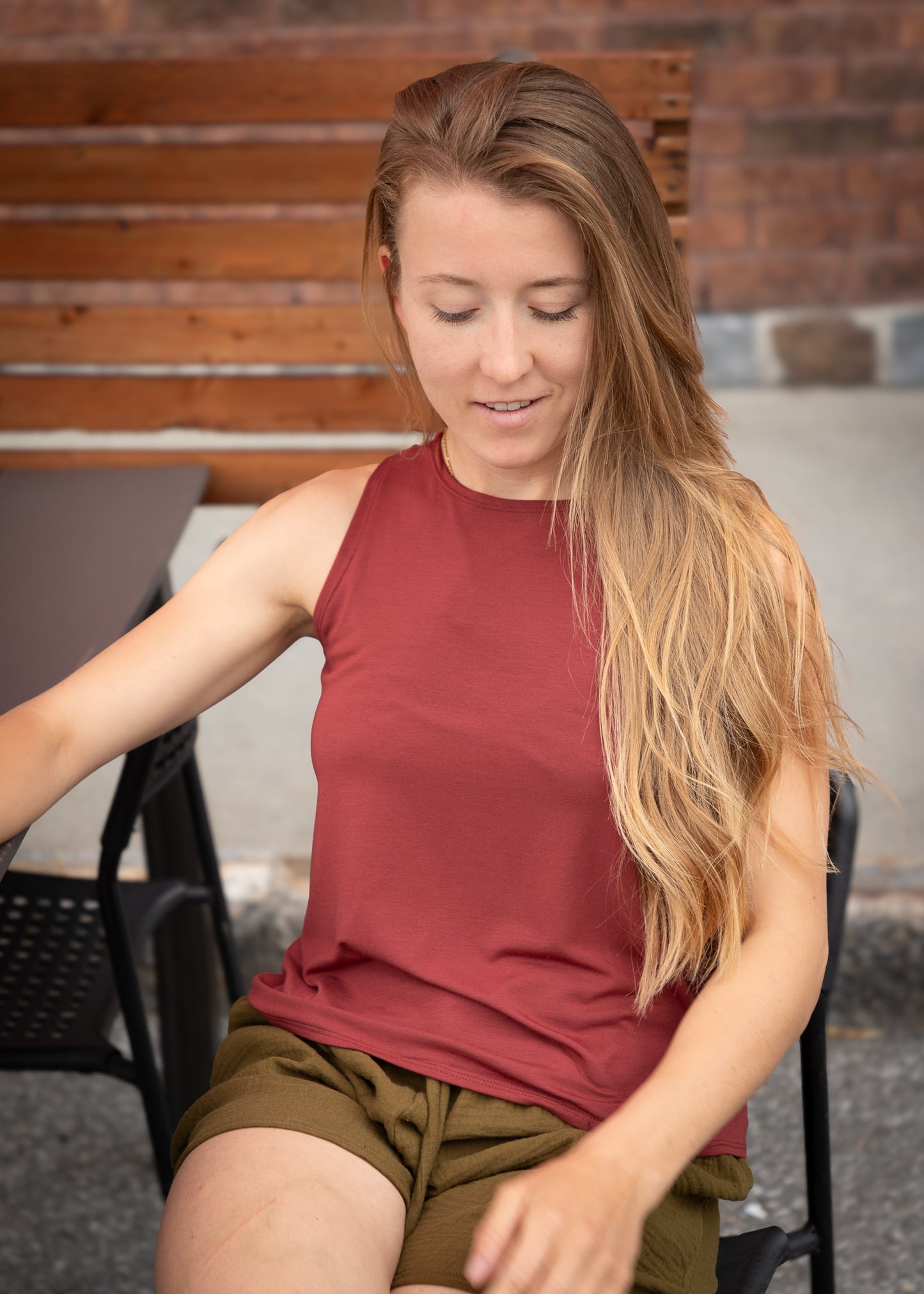 TANKTOP TENCEL terracotta - Abaka