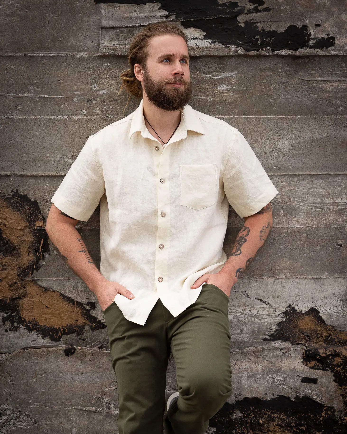 VICTOR 100% Hemp - Short-sleeved shirt