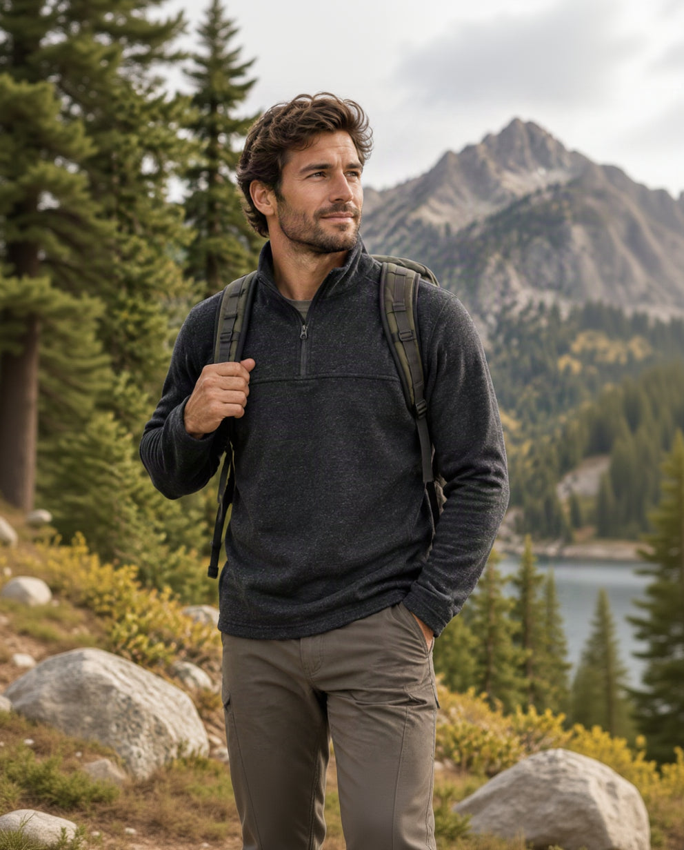 FLANELLE Demi zip Mérios - Chandail manches longues