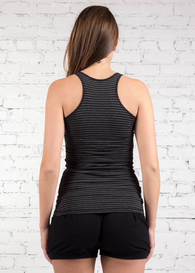 BOYBEATER rayé noir et charmix - Abaka